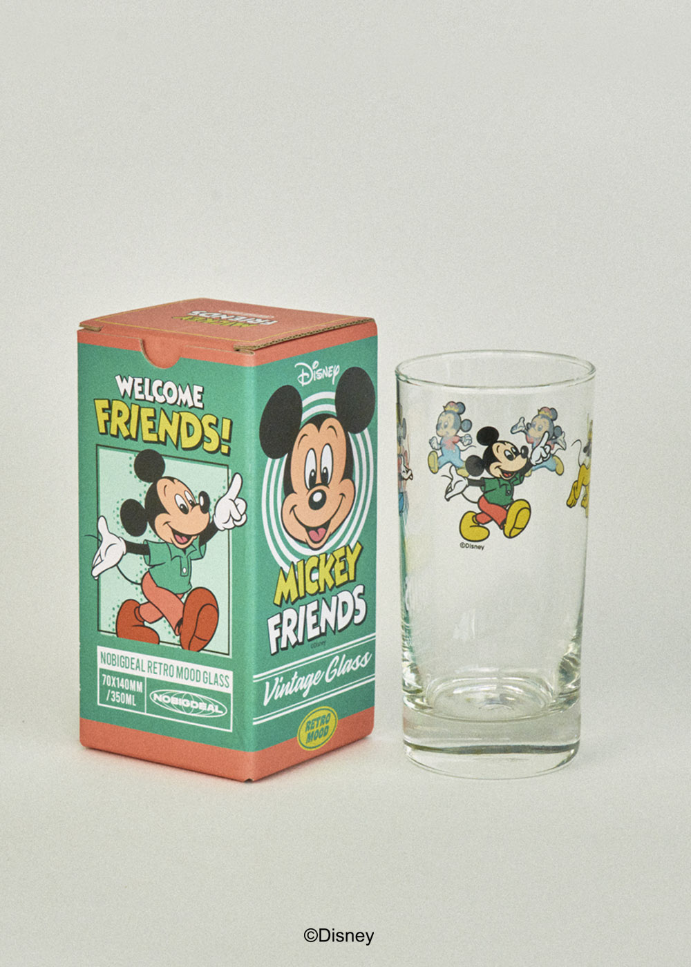 VINTAGE GLASS_MICKEY MOUSE FAMILY